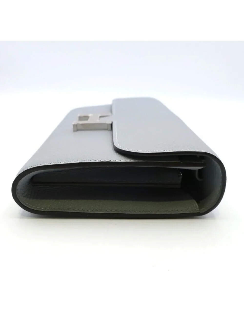 Hermes Heaven Constance To Go Gris Perle Silver Wallet Pouch Ever Color Leather